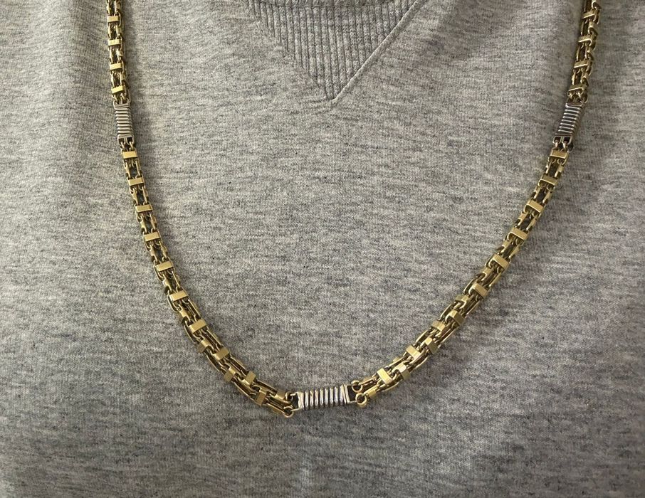 Золотая цепь 585 белое, жёлтое золото