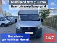 Shaxarlararo yuk tashish xizmati Toshkent-Samarqand-Buxoro-Toshkent.