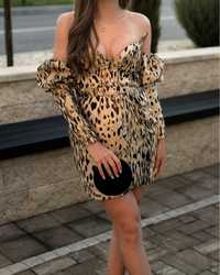 Rochie leopardata eleganta