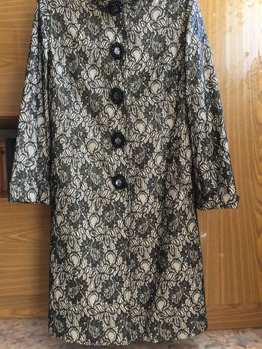 Плащ кружевной от российского дизайнера ELENI VIARE, оригинал,р.50