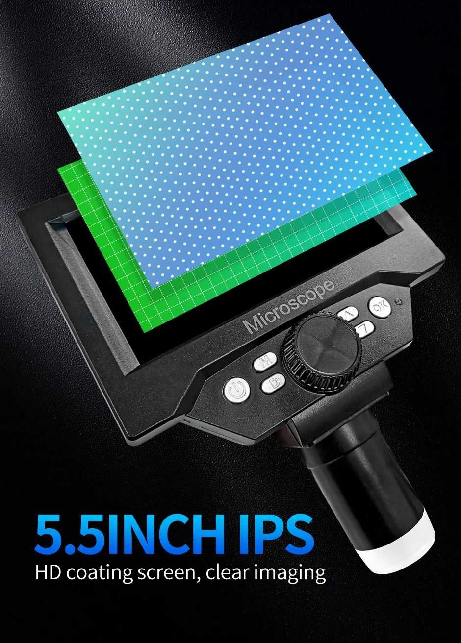Цифров микроскоп 1000X 5.5 Inch LCD дисплей електронен микроскоп