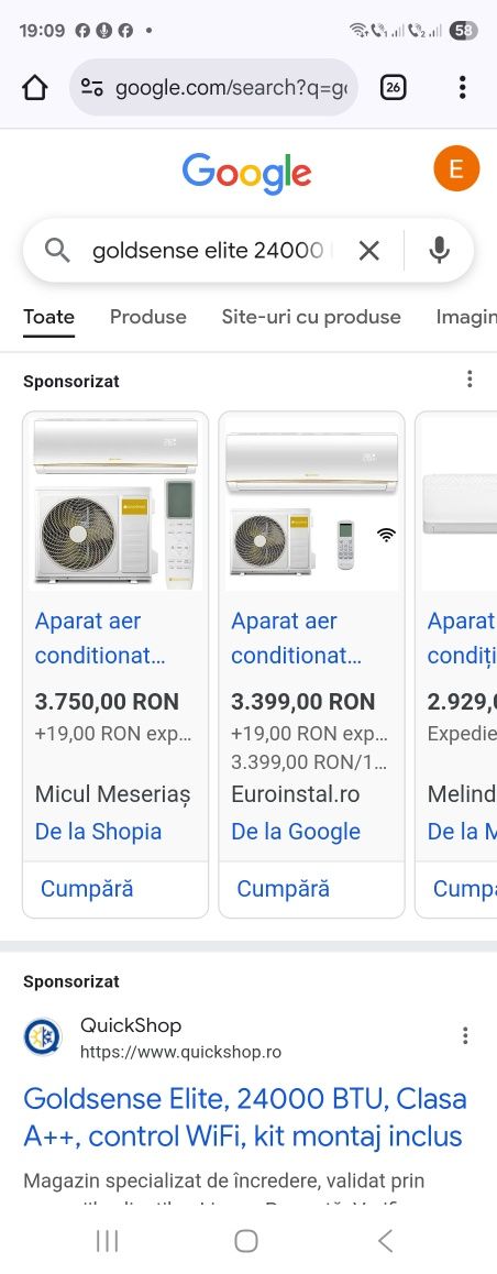 Aer conditionat de 24000 btu
