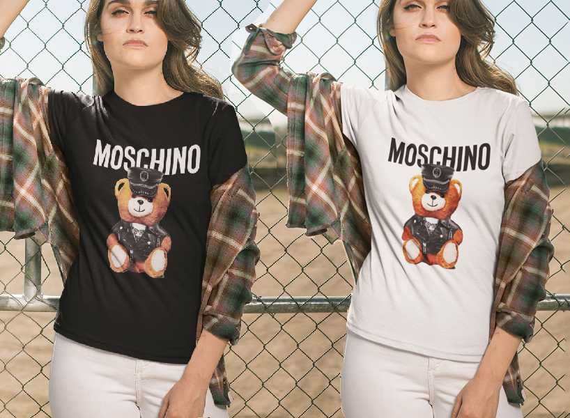 Тениска Moschino Bear принт Различни модели