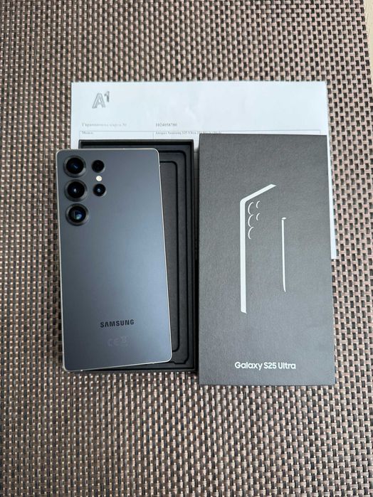 24м ГАРАНЦИЯ SAMSUNG S25 ULTRA Лизинг от 64лв/м Titanium Gray 12/256gb