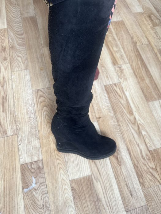 Сапоги осень-весна натуральная замша,