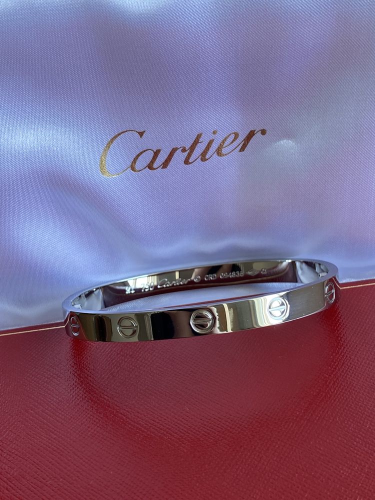 Brățară Cartier LOVE 21 aur alb 23K