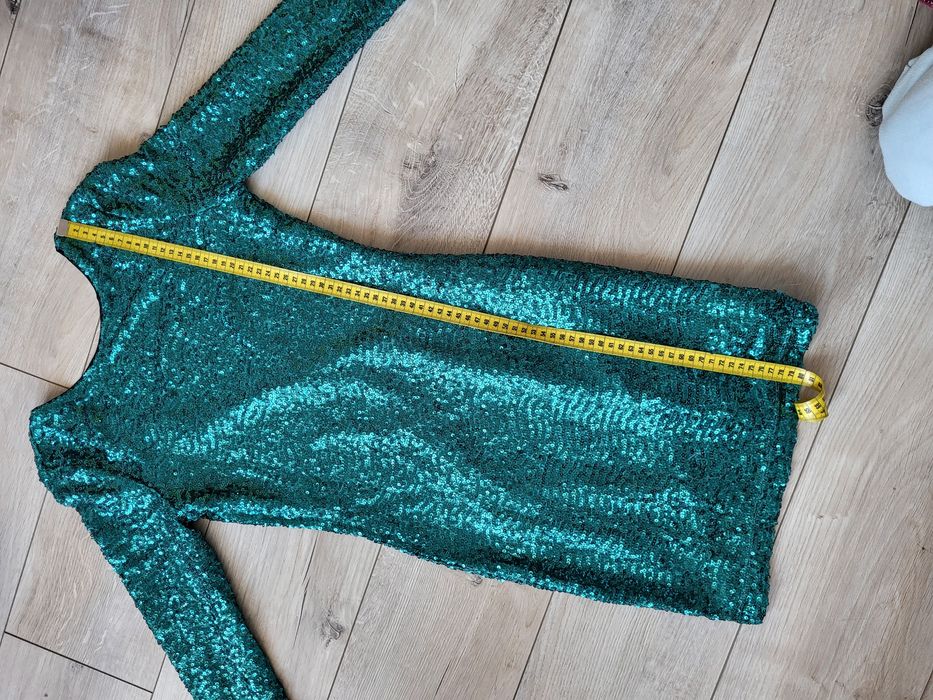 Rochie turcoaz cu paiete