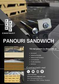 Panouri Sandwich + Montaj complet constructii metalice - Plata in rate