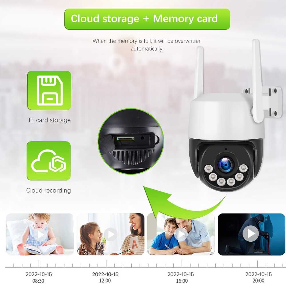 Camera Wi-Fi PTZ CCTV IP 2 Cai Audio-Interfon, Retea, Exterior