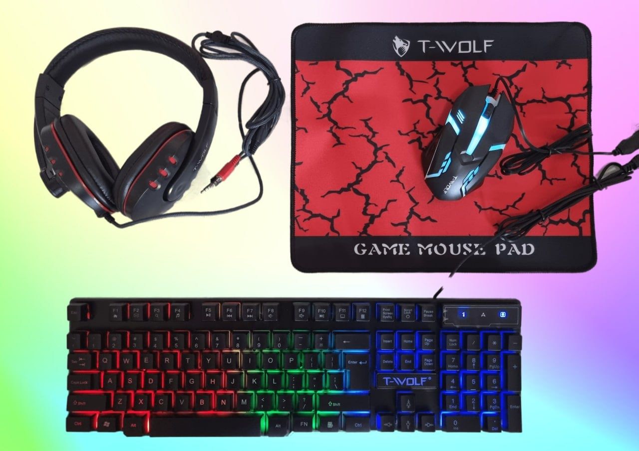 Tastatura Rgb Gaming negru cu leduri nou nout cu cablu