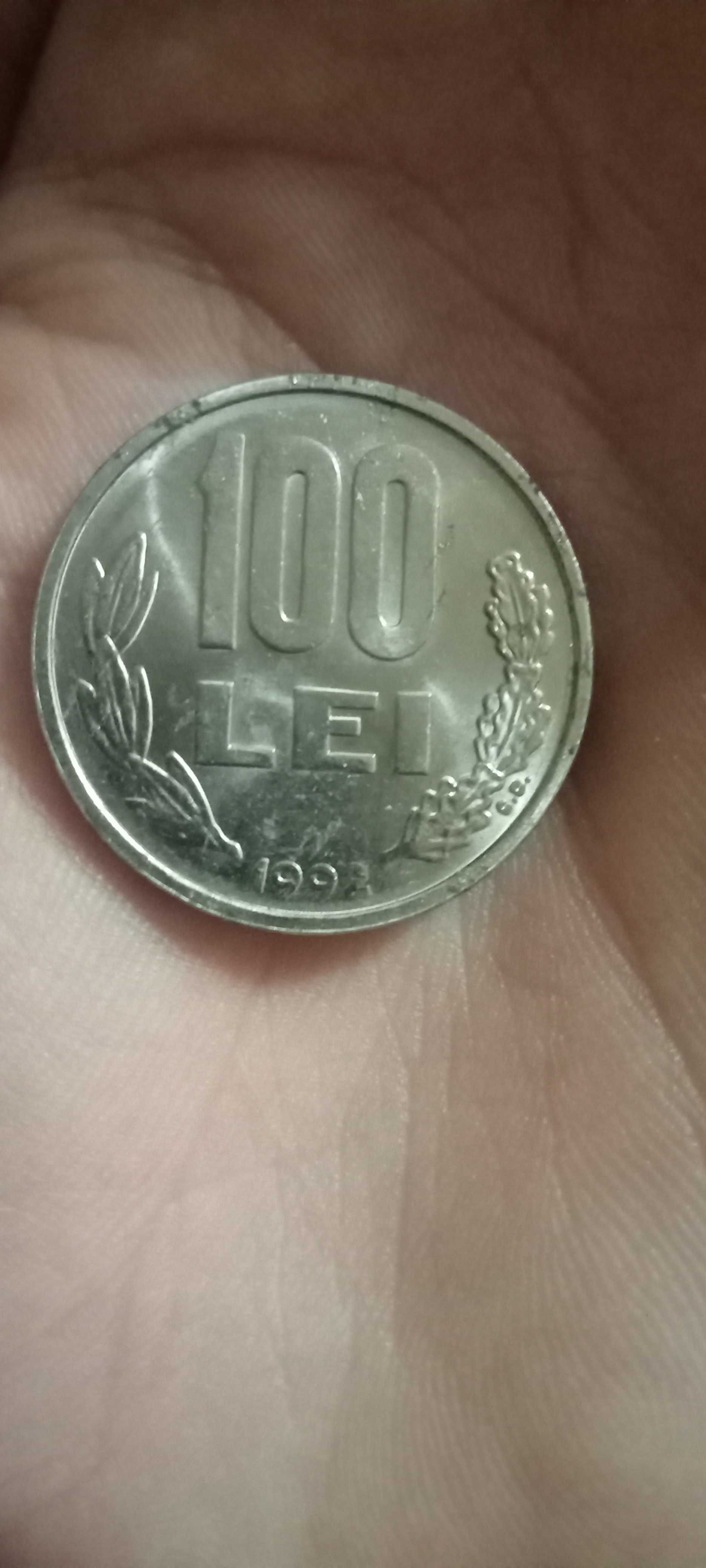 Monedă de 100 lei    anul   1992