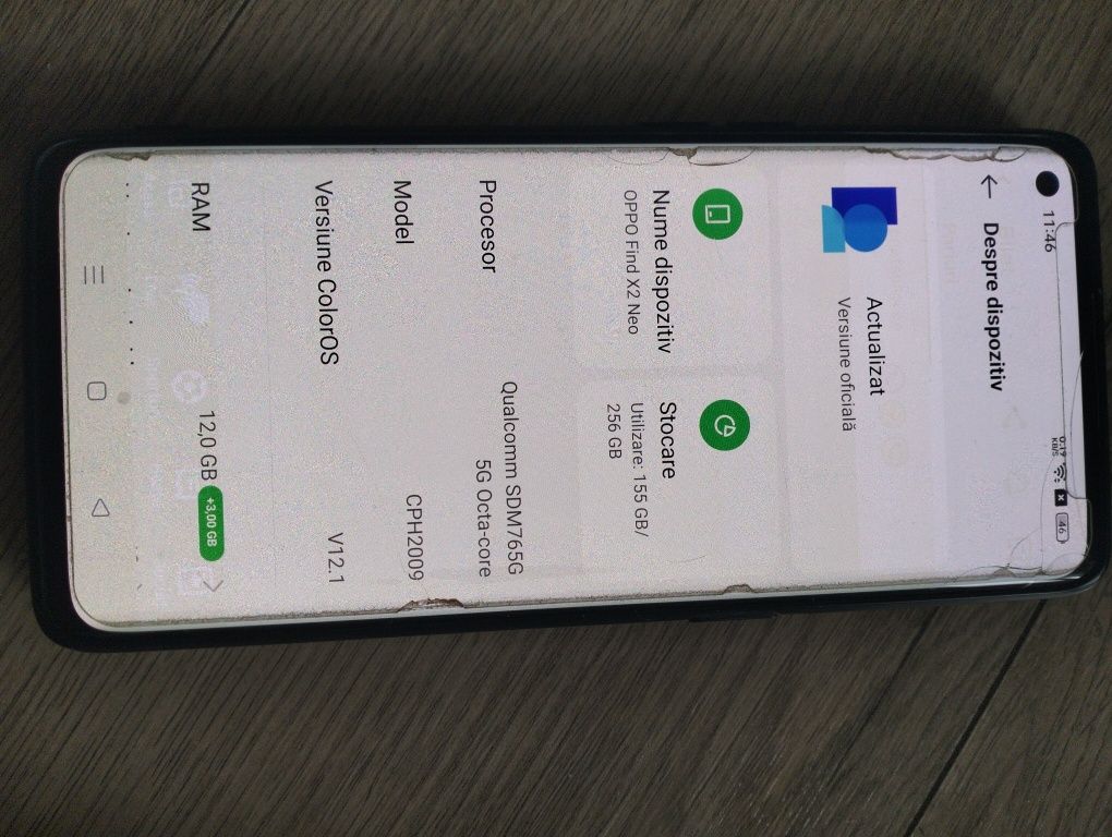 Oppo find X2 neo 256 GB ,12 g Ram