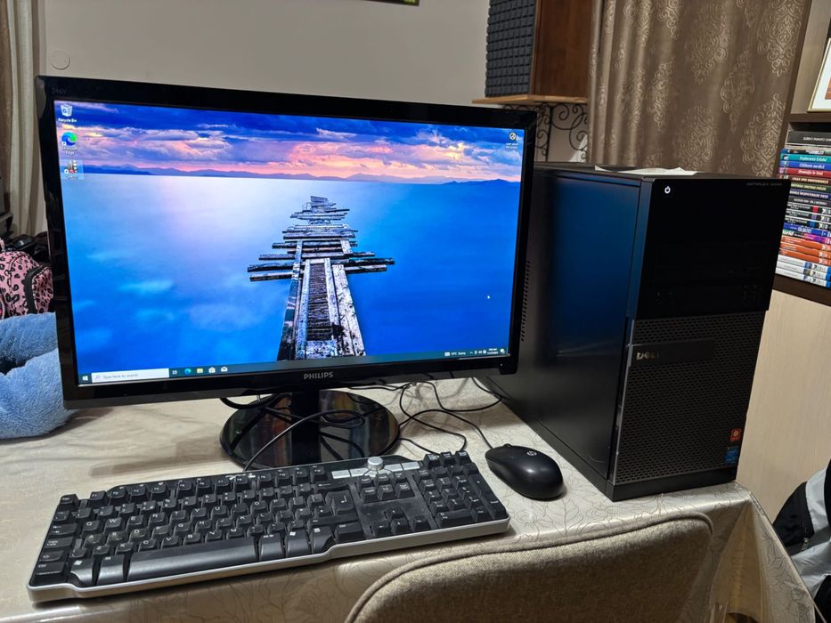 Calculator PC Desktop DELL Optiplex 3020-i5 + Monitor Philips LED 24"