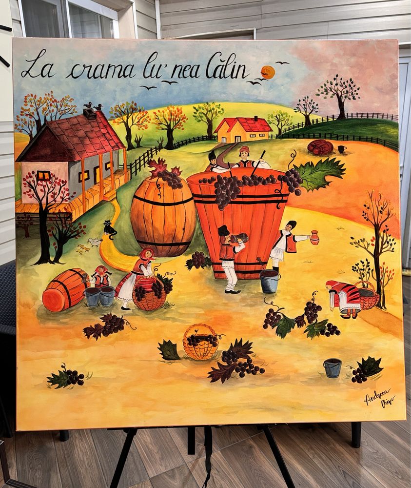 Tablou la comanda pictat manual