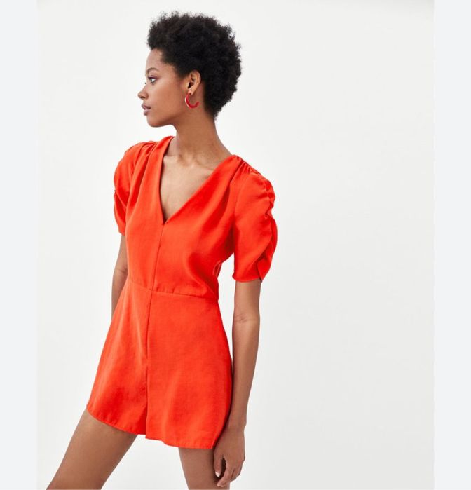 Salopeta portocalie ZARA, marimea S, pret 80 lei