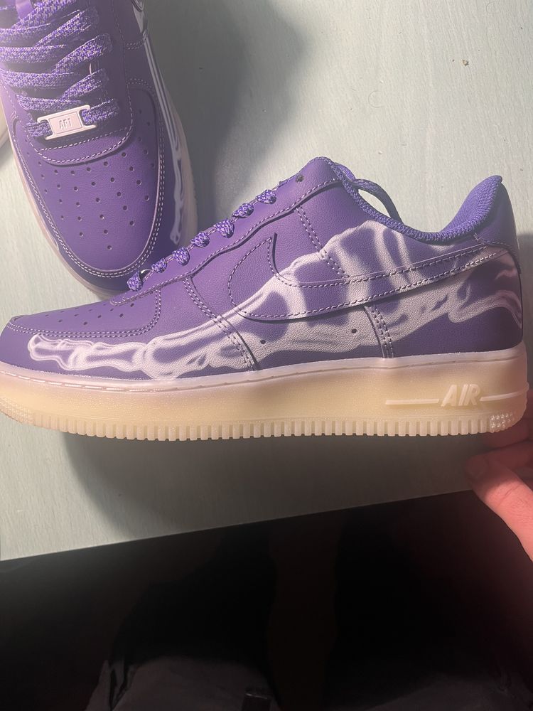 Nike Air force skeleton purple