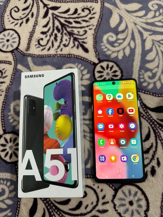 Самсунг А51 64гб жагдайы керемет чехол защита документ Бари тугел