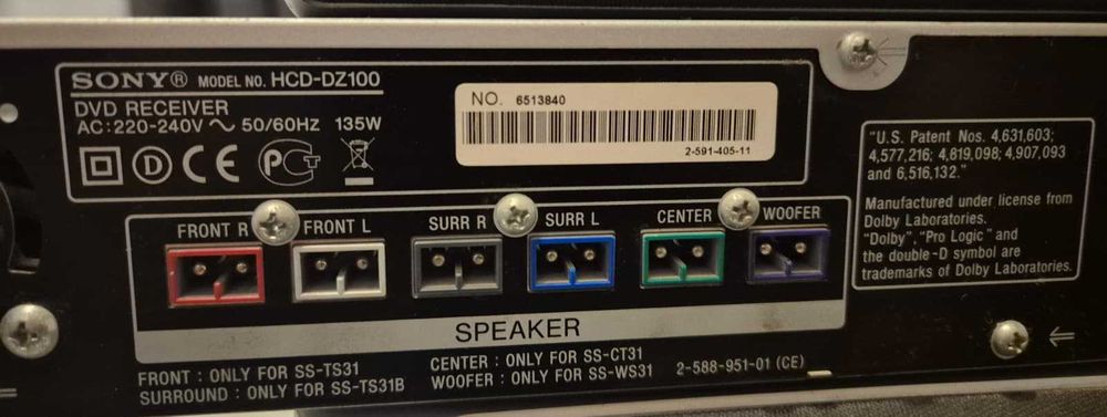 Sistem Home Cinema Sony DZ100