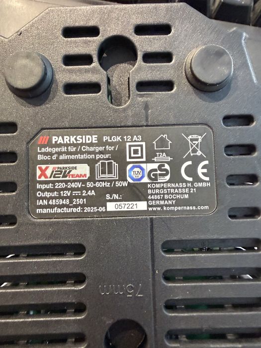 Set. Parkside acumulator si inarcator noi