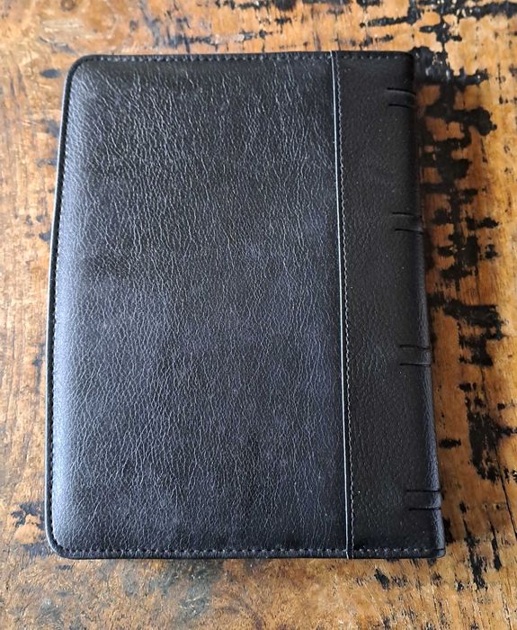 папка луксозна за документи кожена черна Марксман Marksman размер А5