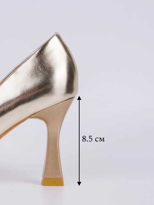 Туфли-лодочки в золотом цвете, размер 39