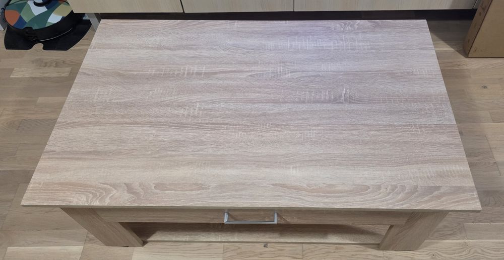 Дървена холна маса с чекмеджета, 110/68/42