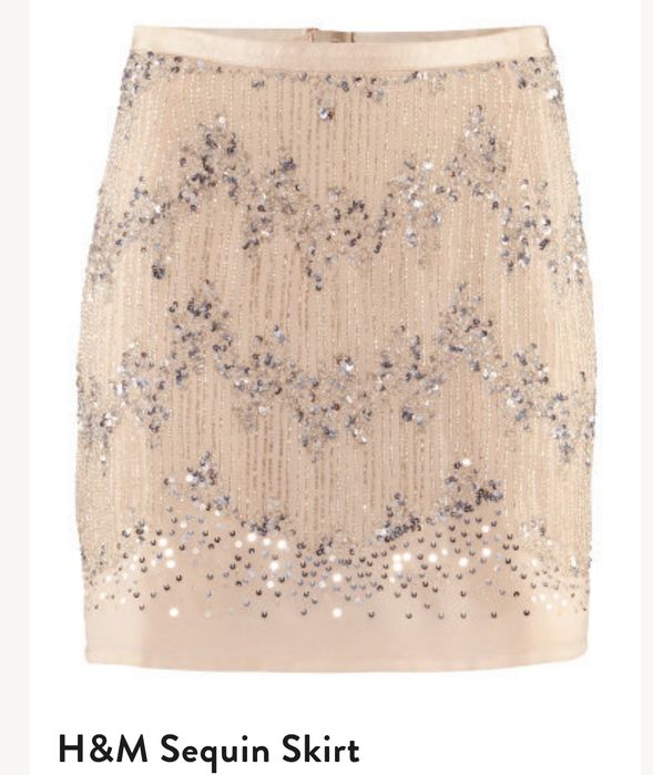 Fusta H&M paiete aurii