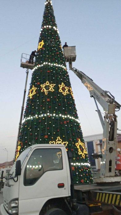 Yangi yil archasi o'rnatish || Установка новогодних ёлок