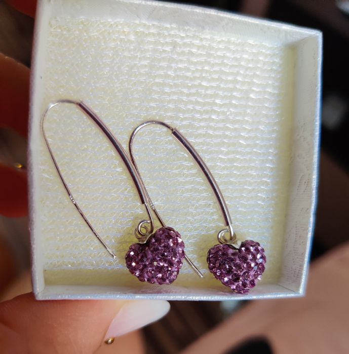 Cercei argint cu cristale Swarovski Elements
