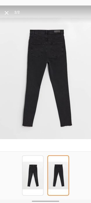 Jeans negru cu etichetă