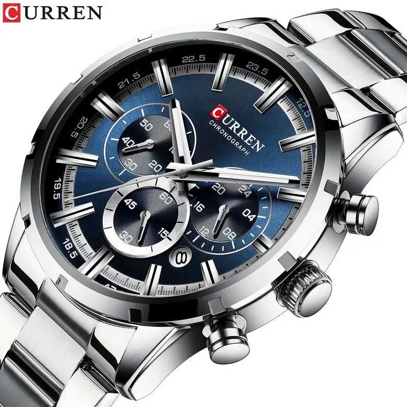 Часовник CUREN - 8355-CH-BLU