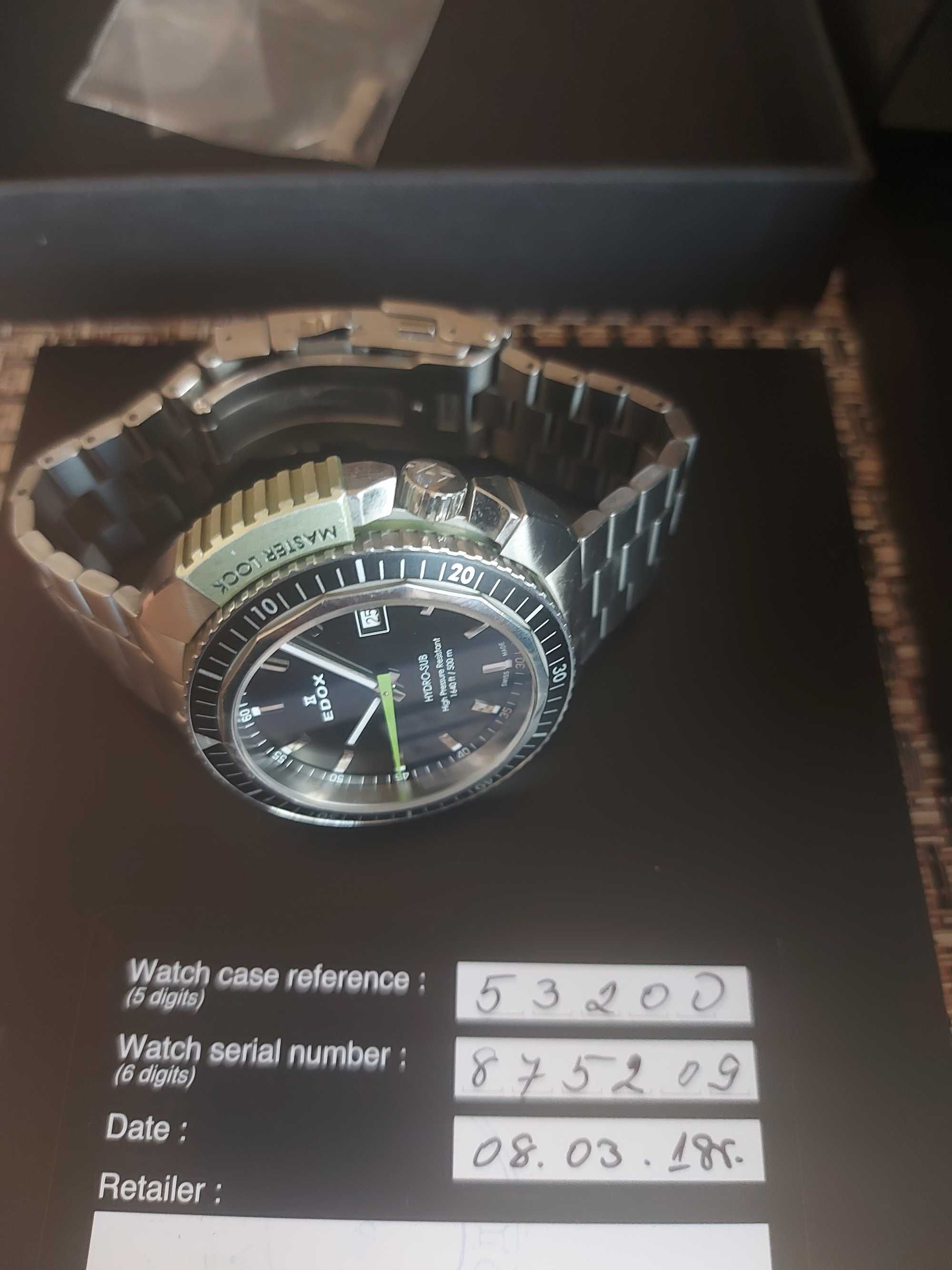 Мъжки часовник Edox Hidro-Sub quartz