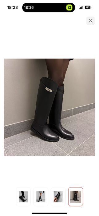 Кожаные сапоги новые