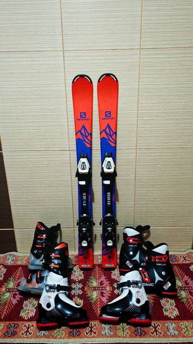 Set schiuri 100 cm Salomon -clapari ski