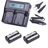 Set 2 acumulatori NP-F550 2600mAh + incarcator dublu SONY NP-F570 F530