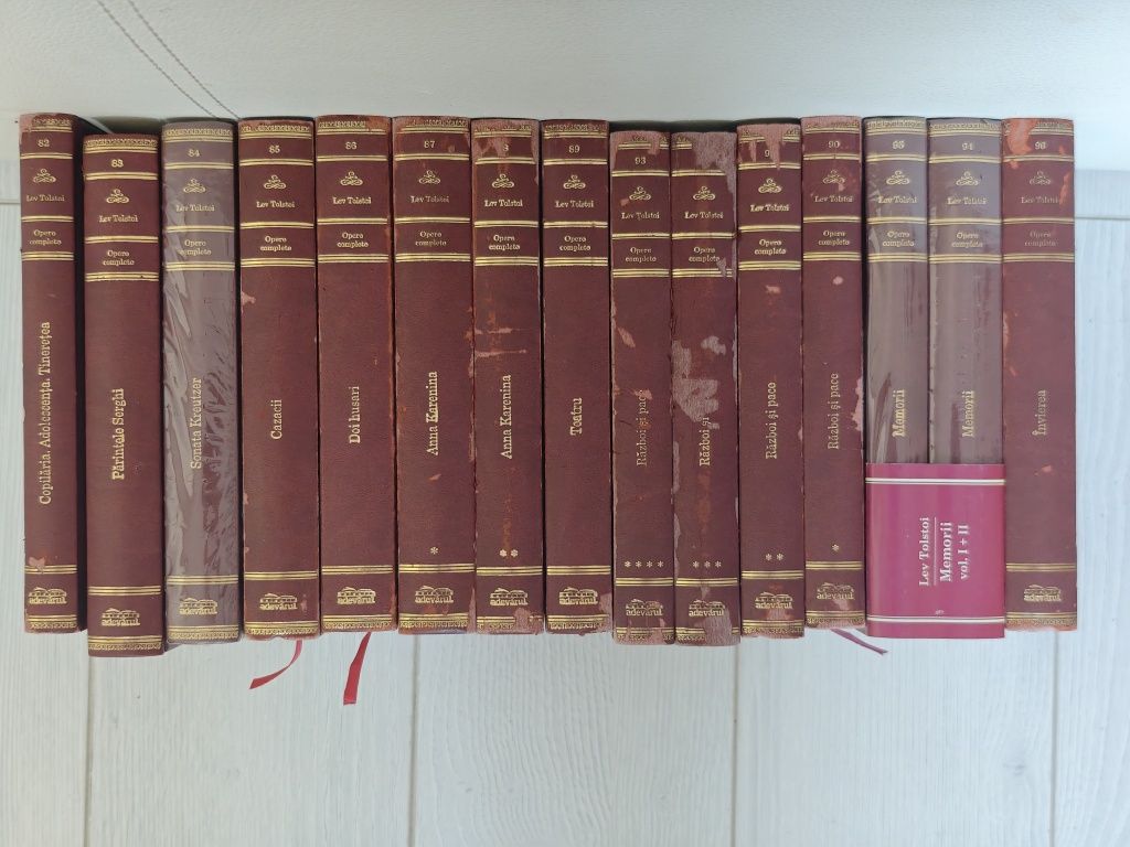 Set Lev Tolstoi, Opere, Adevărul Lux,Complet,15 vol,Stare Buna
