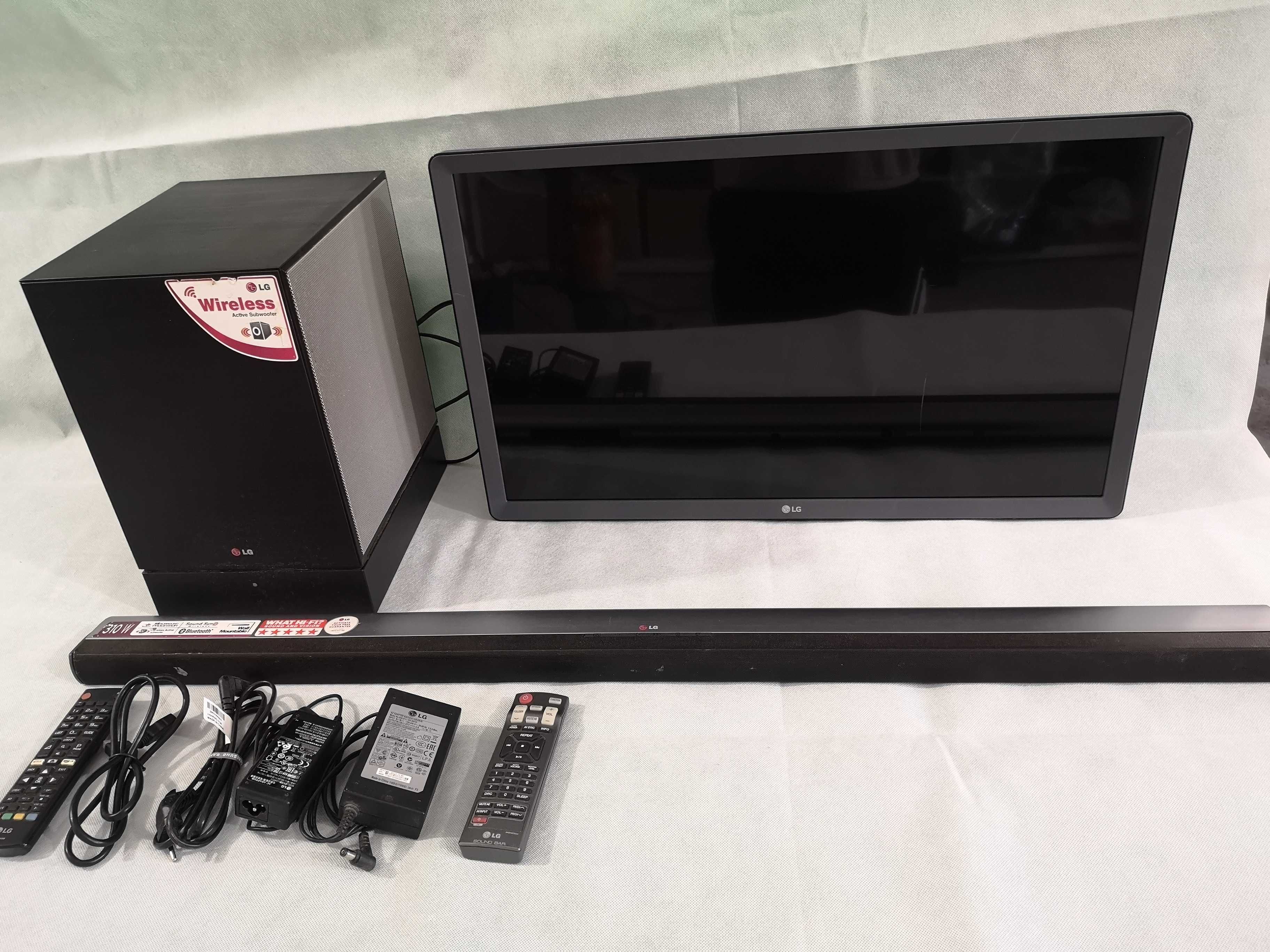 Телевизор и саундбар - LG 28 inch / smart / сет 4