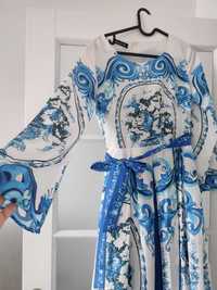продам платье в украинском славянском стиле гжель