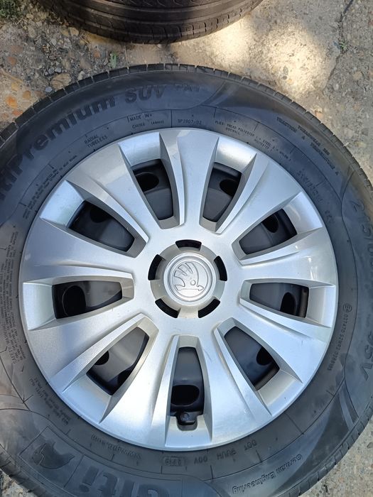 Jante skoda tabla + capace originale 16 5x112