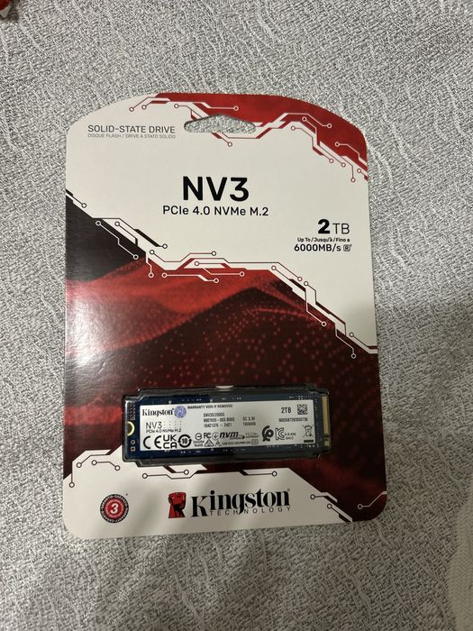 SSD накопитель 2 TB Kingston NV3, M.2, PCIe 4.0