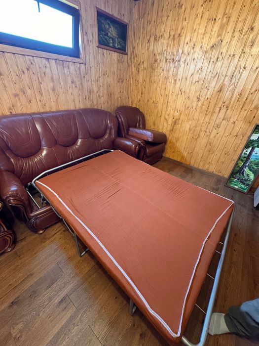 Canapea piele extensibila + 2 fotolii Mobexpert