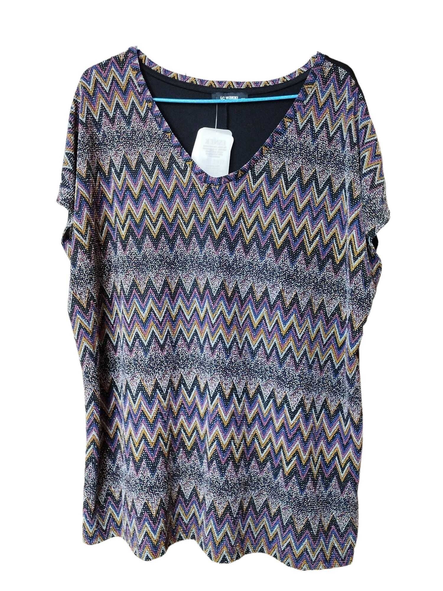Дамска тениска LC Waikiki, 97% вискоза, Многоцветна, XXL