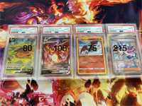 Pokemon trading card game - 4 graded cards