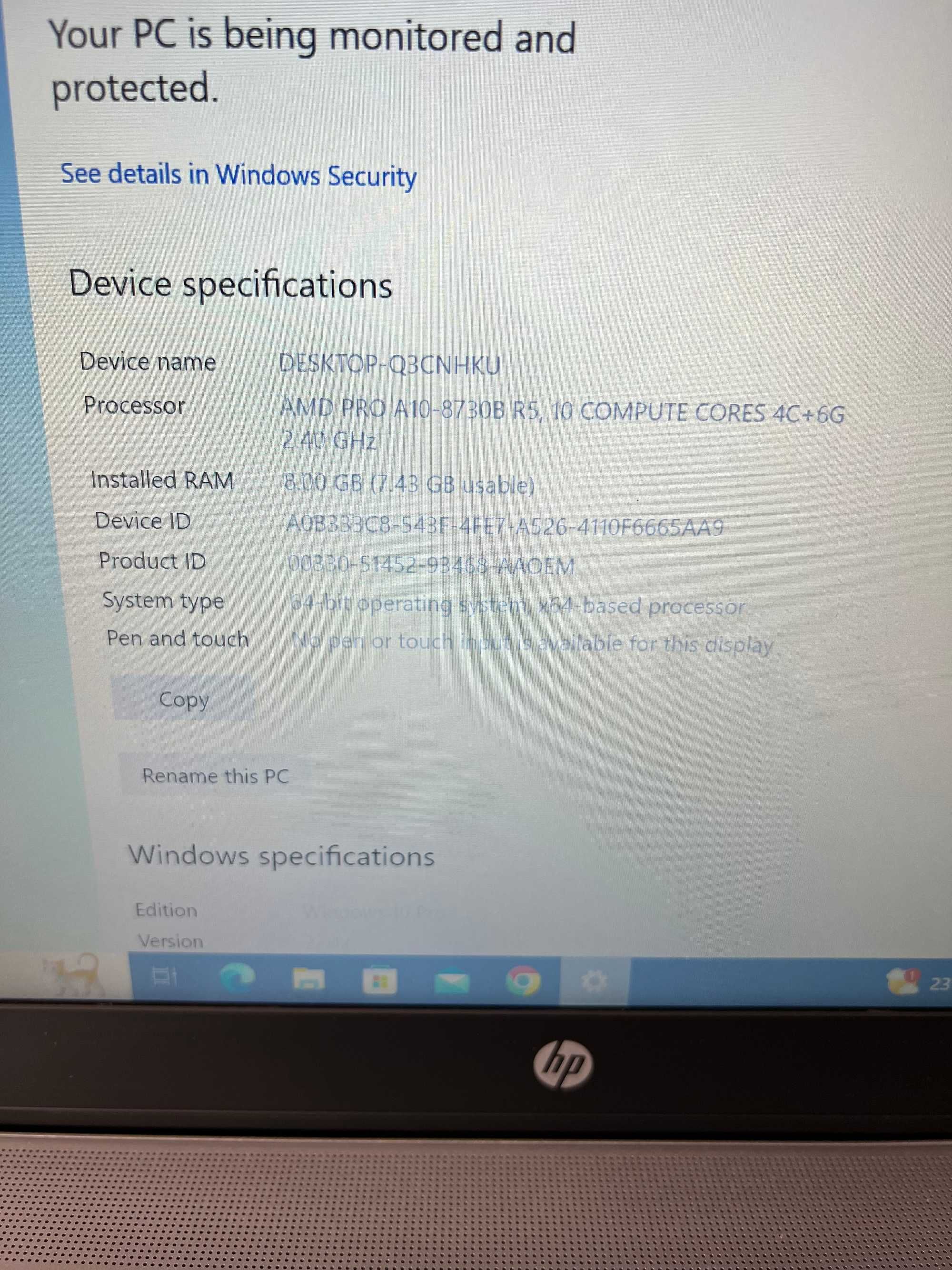 Laptop HP EliteBook 745 G4, 128GB SSD/8GB RAM, AMD PRO A10-8730B!