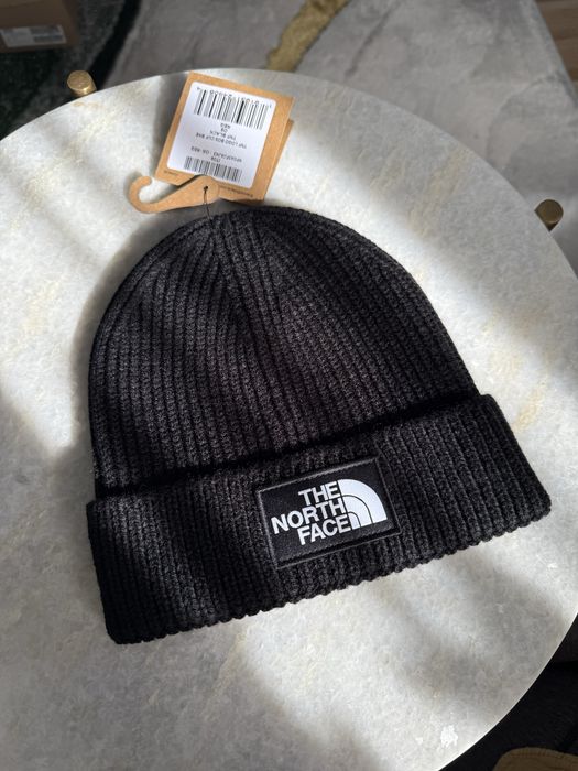 The North Face Box Logo caciula neagra unisex noua originala