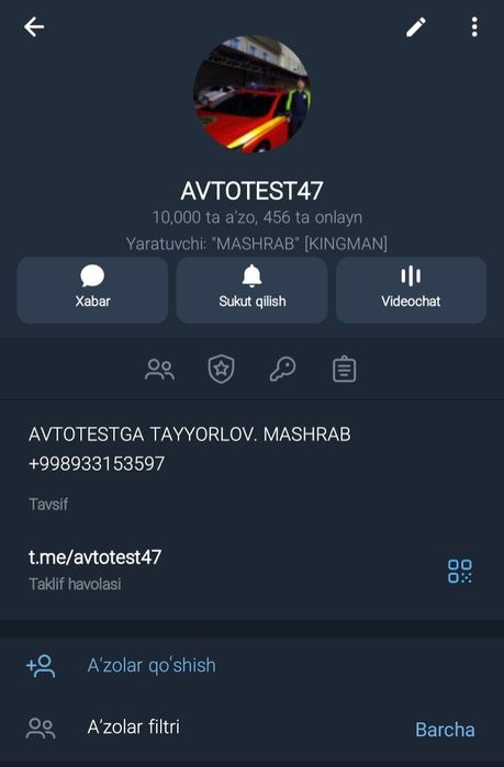 AVTOTEST47. Avtoimtihon avtotestga tayyorlov,Butun O‘zbekiston bo‘ylab