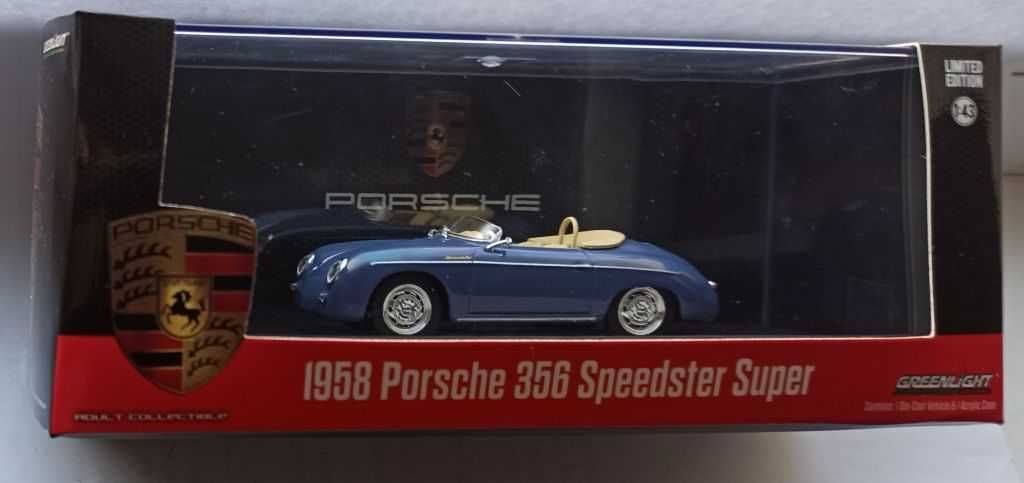 Macheta Porsche 356 Speedster Super 1958 albastru - Greenlight 1/43