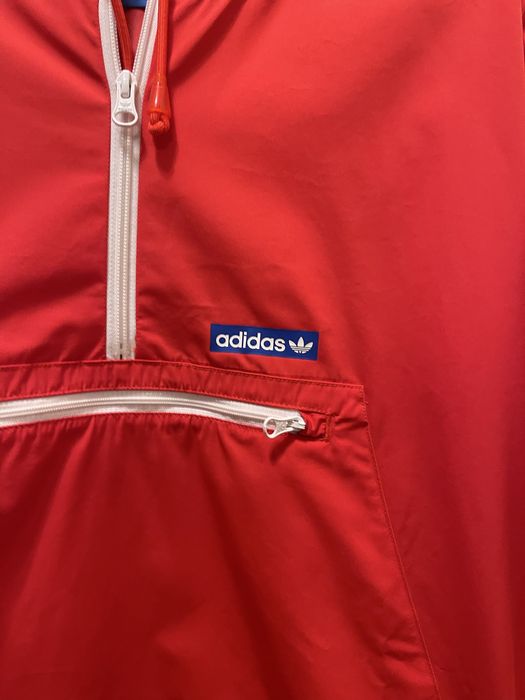 Geacă de ploaie Adidas Tennoji Windbreaker – nouă, roșu vibrant