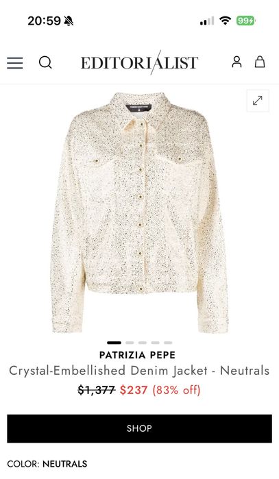 Дънково яке patrizia pepe с камъни