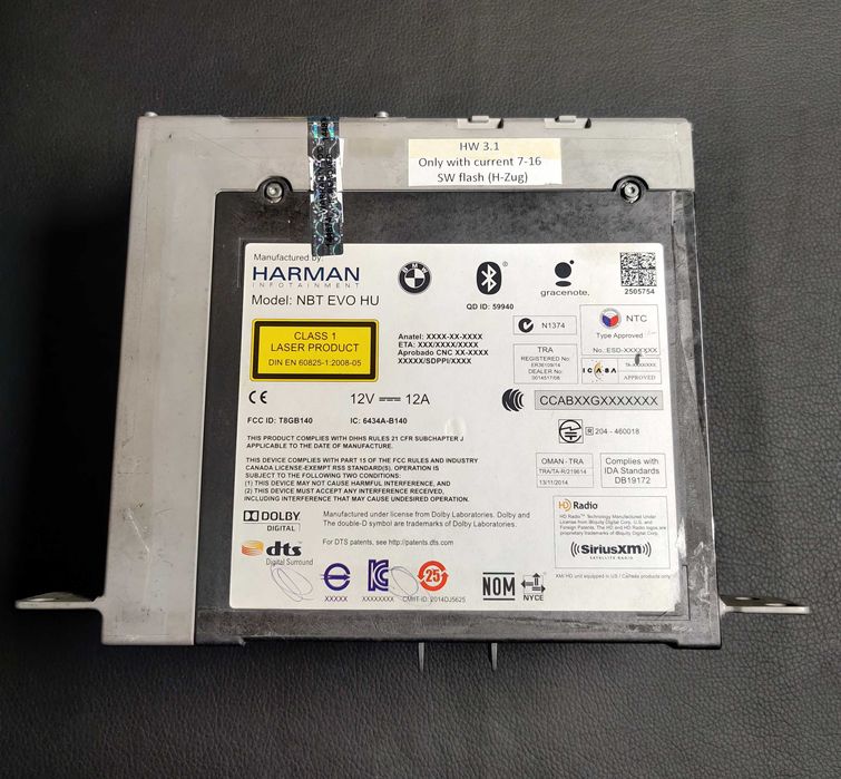 Navigatie BMW NBT EVO B209 HW 3.1 APIX 2, FM, GPS, 4GB - G Series